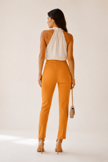 502CF002490 LP CALÇA ALFAIATARIA SLIM COM FENDA