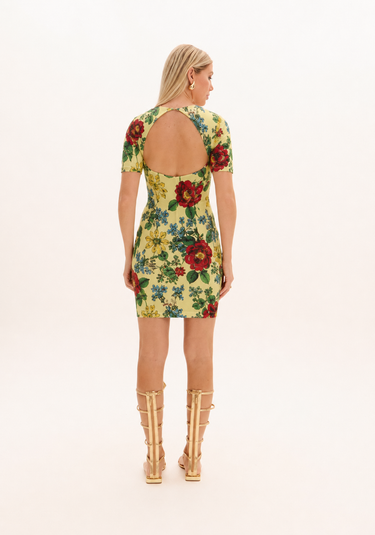 502VE010269 LP VESTIDO CURTO FLORAL VINTAGE