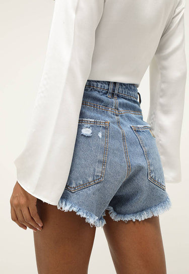502SH002260 - LP SHORT JEANS BRILHO AZUL