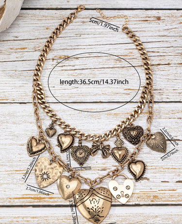 23032025-4 IMPORTADO COLAR VINTAGE MULTICOLOR HEARTS