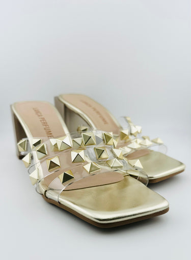 LP SANDALIA VINIL PIRAMIDES OURO 36