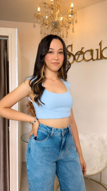 502TP000686 LP TOP CROPPED EM LINHO