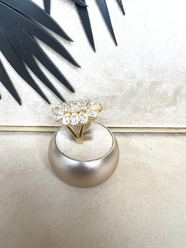 230626 IMPORTADO ANEL ZIRCONIA CRAVEJADA OURO 18K