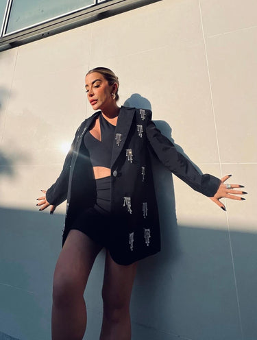502BZ000339 - LP BLAZER OVERSIZED SHINE