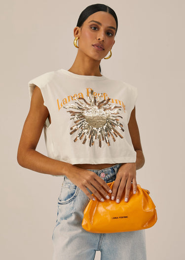 502TS002893- LP T-SHIRT CROPPED MUSCLE OFFWHITE