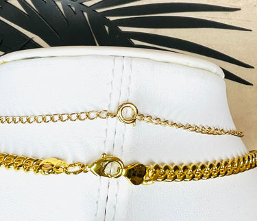 230203-20 IMPORTED DOUBLE DT GREEN NECKLACE