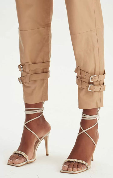 532CF000024 LP CALÇA DE COURO JOGGI NG CINTURA ALTA