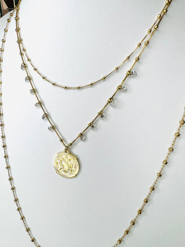 300121-7 IMPORTED NECKLACE MEDAL TRIO