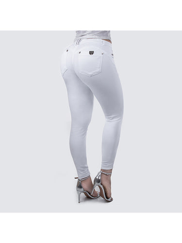 27965 -CALÇA JEANS CIGARRETE BOLSO BORDADO PITBULL