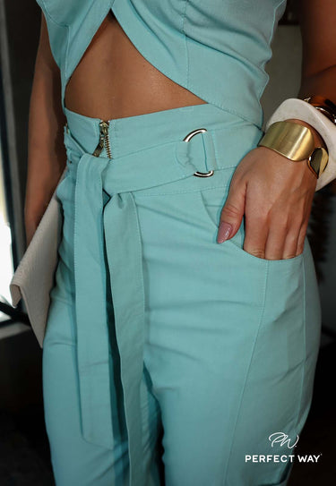 NO515025 CROPPED PANTS AND PANTS SET