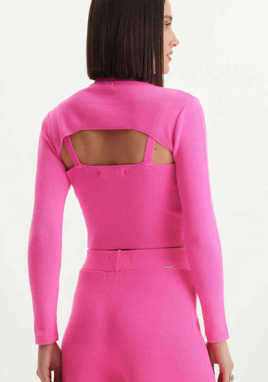 503BL001294 - LP KNITTED BLOUSE WITH OVERLAY