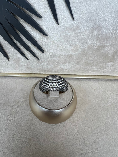 230626-12 SEMI JOUA  ANEL OVAL CRAVEJADO ZIRCONIA