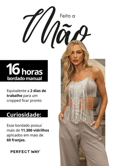 MO544140 WOMEN'S CROPPED SET + WIDE LEG PANTS