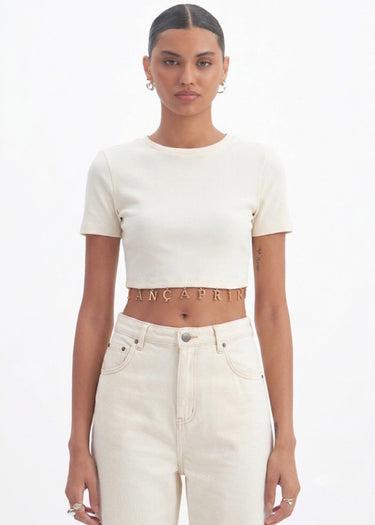 502BL006467- LP BLUSA CROPPED METAL
