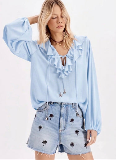 502BL009117 - MYFT BLUSA MANGA LONGA AMPLA