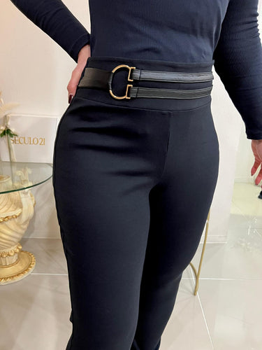 502LG000085- LP LEGGING PANTS WITH GOLD METAL DETAIL
