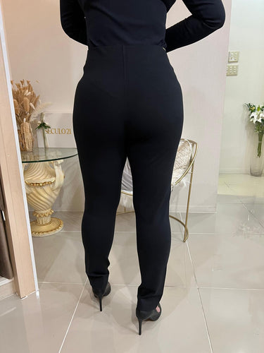 502LG000085- LP LEGGING PANTS WITH GOLD METAL DETAIL