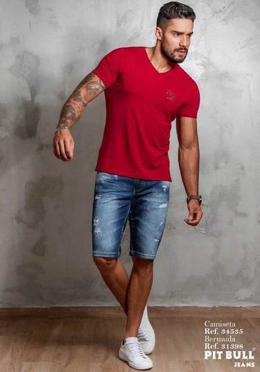 34535 CAMISETA MASC GOLA V