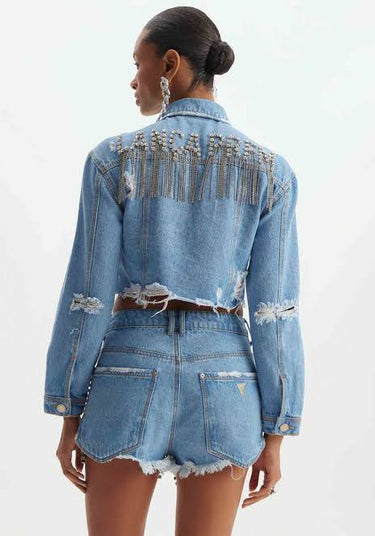 501SH002067- LP SHORTS JEANS BRILHO