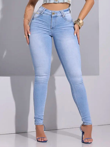 83762- PITBULL CALÇA SKINY JEANS  CLARO