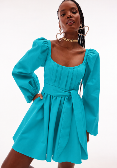 502VE007389 - AMARANTE LONG SLEEVE SHORT DRESS