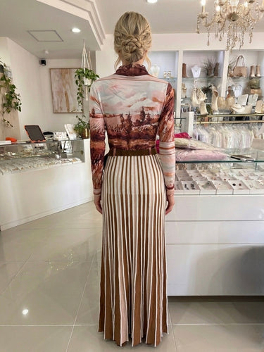 502VE002899- LP VESTIDO MIDI SAIA PLISSADA COM CINTO