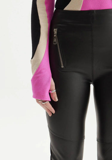 532LG000003 LP HIGH-WAISTED LEATHER LEGGINGS 