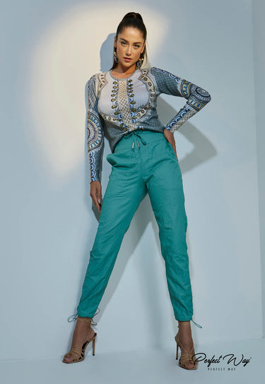 PERFECT WAY KNITTED BLOUSE WITH EXCL. P PRINT