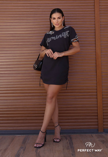 LO36023 - PW VESTIDO TSHIRT C/BORDADO