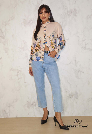 MO313061 - PW CAMISA ESTAMPA EXCLUSIVA COM BOTÕES