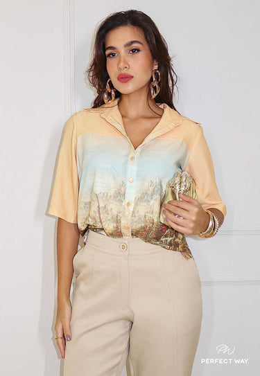 MP415166AM - PW SHIRT WITH EXCLUSIVE PRINT AND BUTTONS