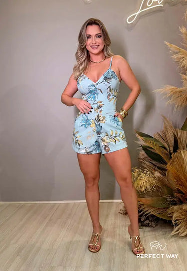 NO515613 - PW TRIJUNTO FEMININE PRINTED KIMONO + CROPPED + SHORTS
