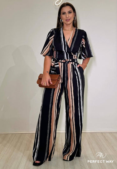 NV544204B- PERFECT WAY CONJUNTO BLUSA + CALÇA ESTAMPA LINHAS
