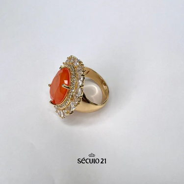 240111-17 Imported Orange Stone Ring