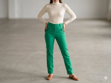 008000450 CALCA SKINNY BENGALINE VERDE
