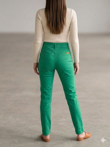 008000450 CALCA SKINNY BENGALINE VERDE