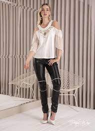 LO026050- PW SHOULDER CUT-OUT BLOUSE