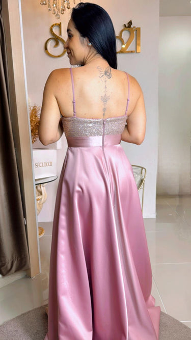 231103-5 IMPORTADO VESTIDO PAETÊ ROSE