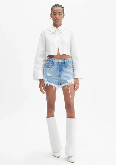 501SH002216- LP SHORT JEANS RELAXED BRILHO